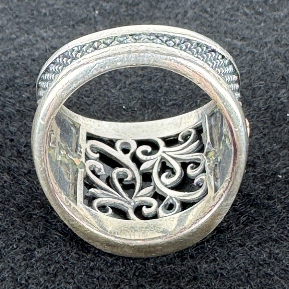 KAR Handmade 925 Sterling Silver Black Onyx Coat of Arms Ottoman size 9 - Picture 7 of 8